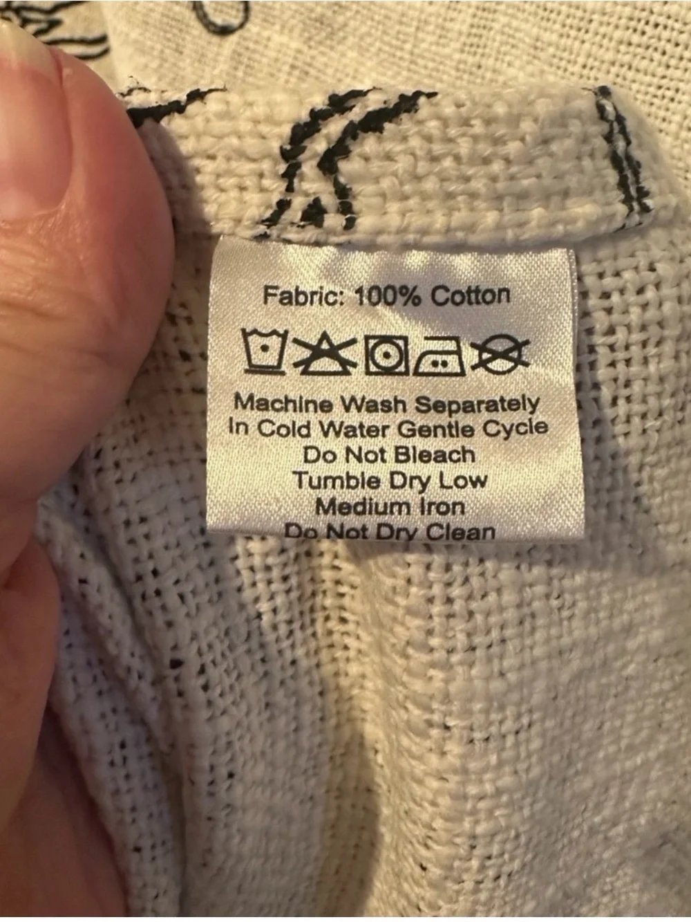 Earthbound Trading Co. Ocean Compass Tapestry Blanket - Black on White